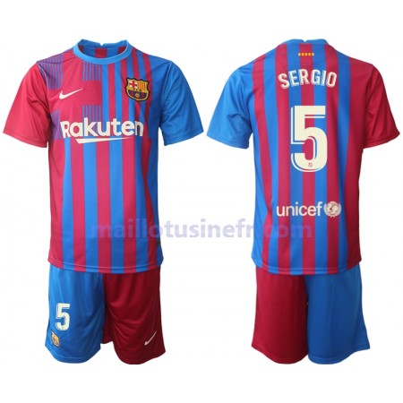 Maillot de Foot FC Barcelone Sergio Busquets 5 Domicile 2021-22 - Enfant